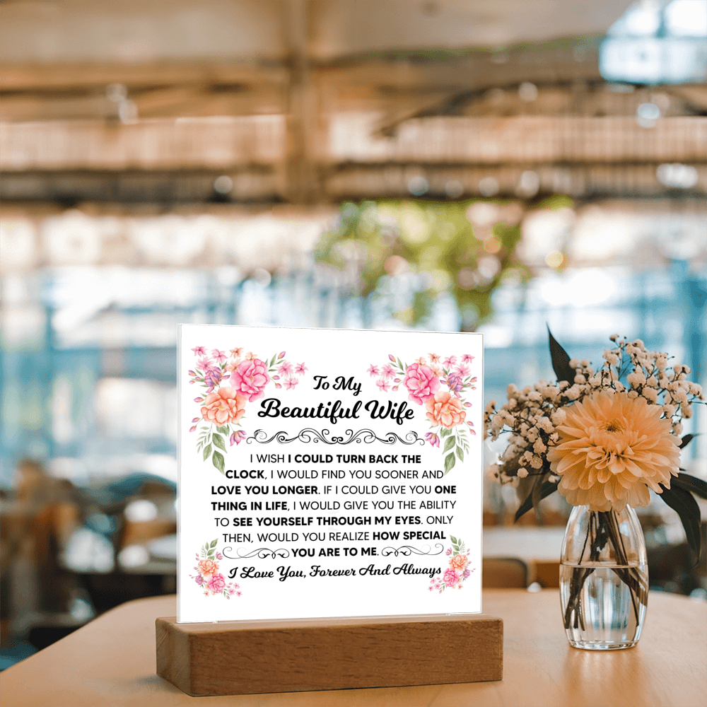 To My Beautiful Wife – Acrylic Square