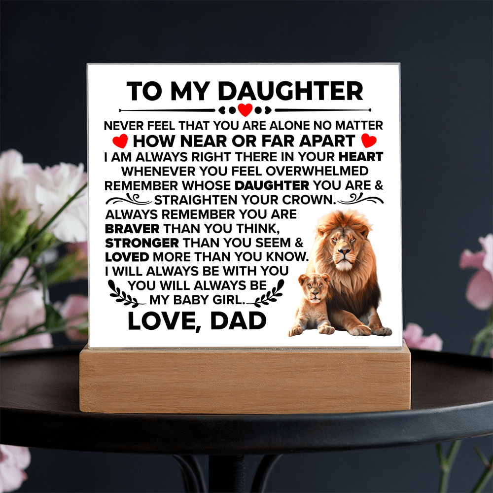 To My Daughter Braver – Acrylic Square